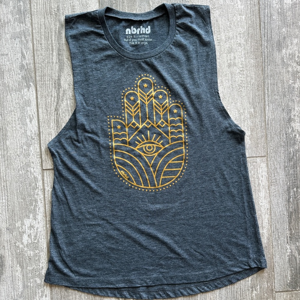 ♥️NBRHD - STEEL GREY SLEEVELESS T♥️